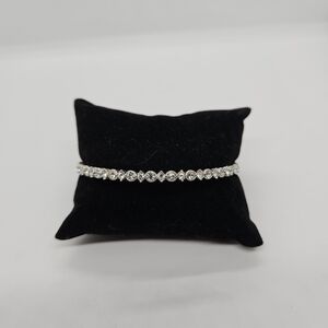 silver tone rhinestone bangle bracelet